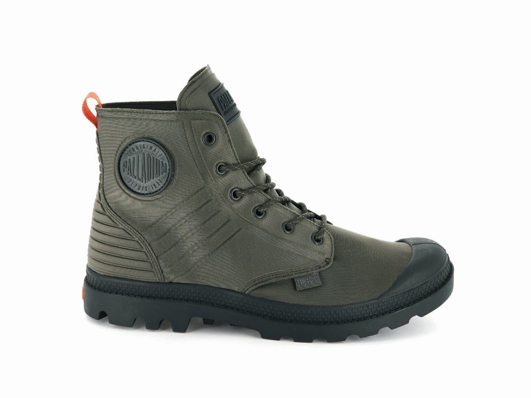 Palladium Pampa Amphibian Women's Boots Olive (LRNU87236)